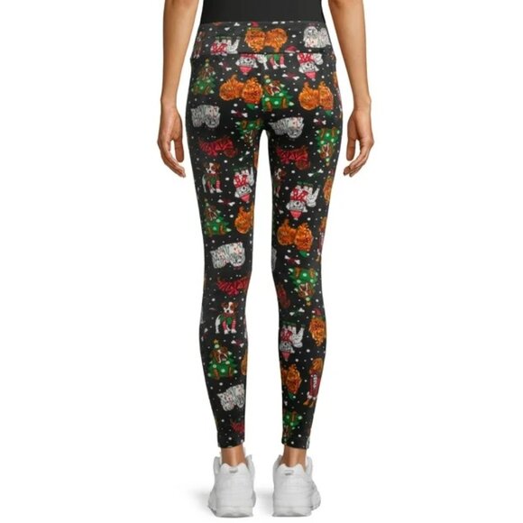 No Boundaries Juniors' Christmas DOGS Super Plush Leggings Size  XL 15/17 NWT - Picture 2 of 3